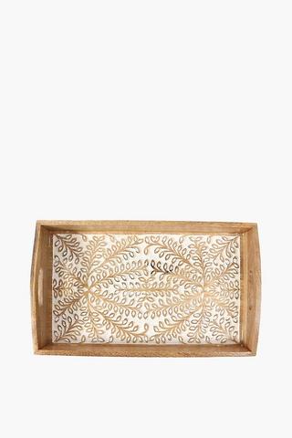 Carved Mangowood Tray, Medium
