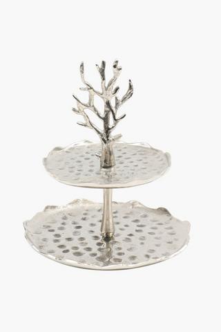 2 Tier Aluminium Cake Stand