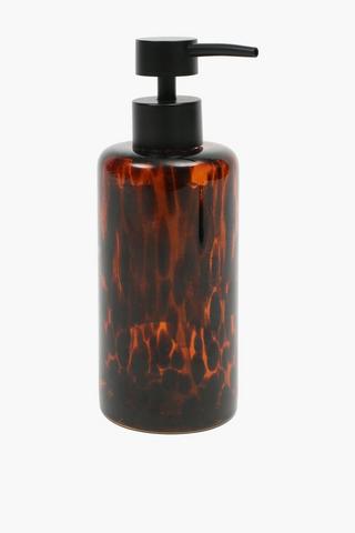 Tortoise Shell Glass Soap Dispenser