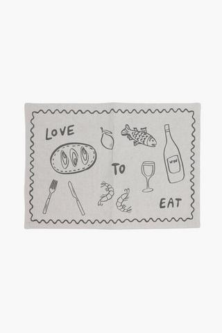 Script Cotton Placemat