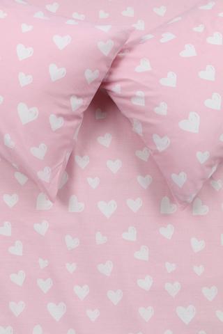 Polycotton Printed Heart Fitted Sheet