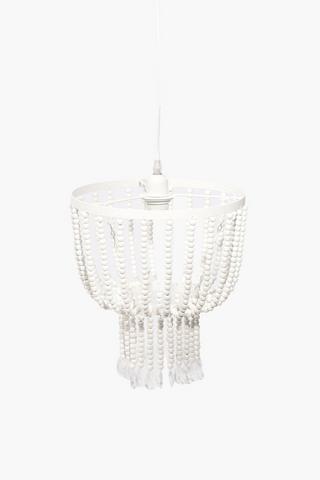 Beaded Wooden Chandelier, E14