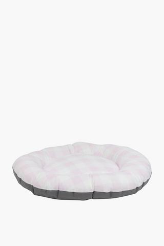 Printed Gingham Donut Pet Bed 70cm