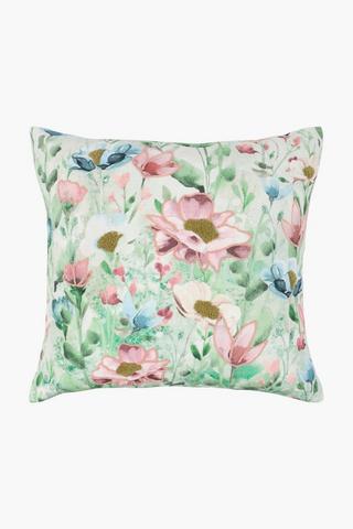 Embroidered Blythe Floral Scatter Cushion, 50x50cm