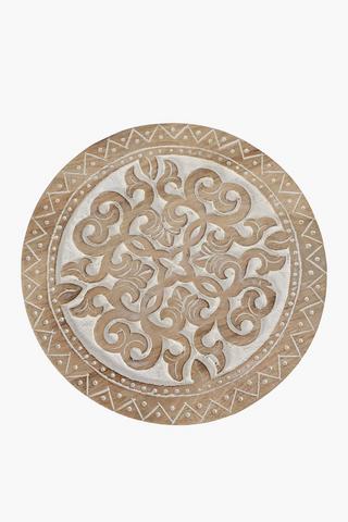 Carved Mangowood Cake Stand