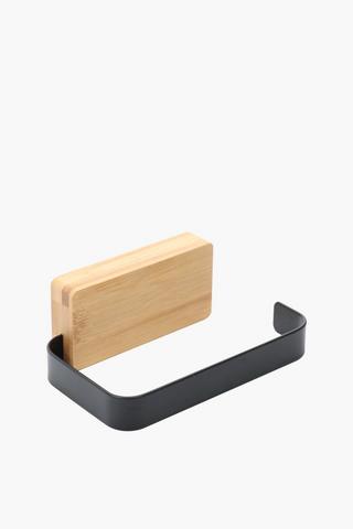 Wooden Adhesive Toilet Roll Holder