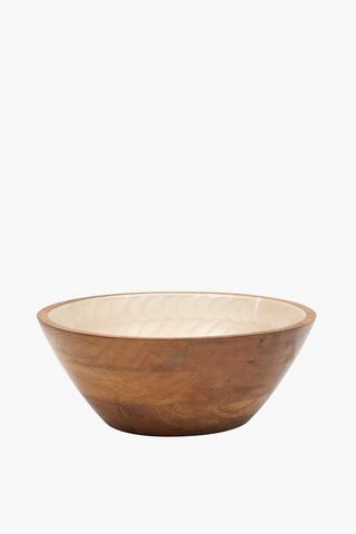 Pearlised Mangowood Bowl, Medium