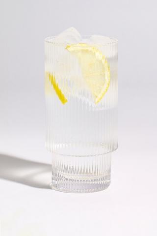 Ribbed Hi Ball Glass