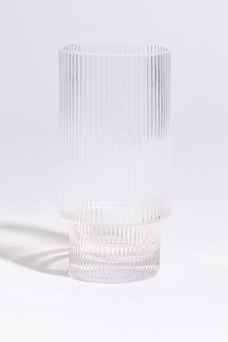 Ribbed Hi Ball Glass