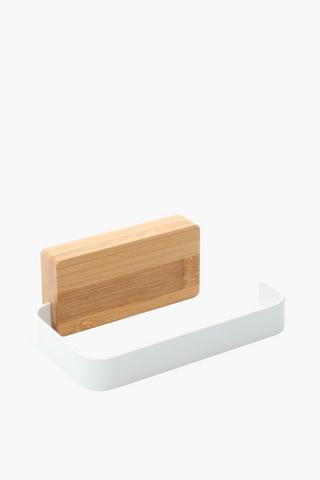 Wooden Adhesive Toilet Roll Holder