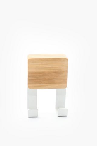 Wooden Adhesive Double Bathroom Hook