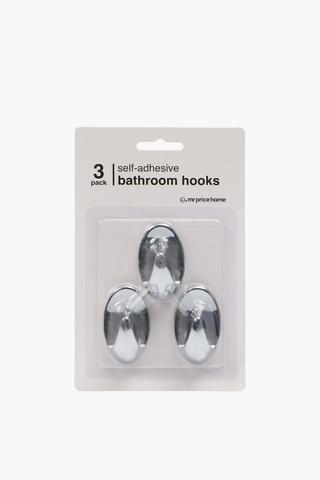 3 Plastic Bath Hooks