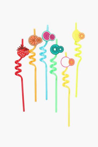 6 Fruit Emoji Straws