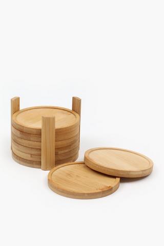 8 Pack Bamboo Coaster Set