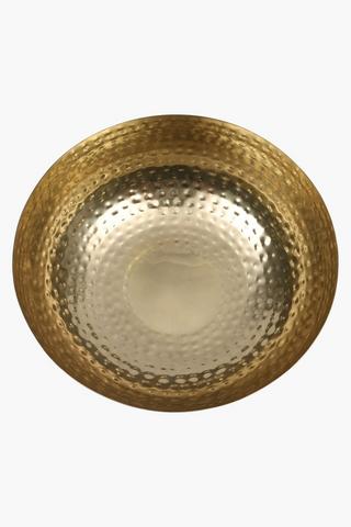Beaten Metal Champagne Bowl