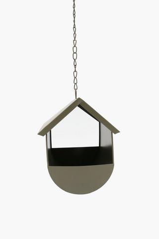 Hanging Metal Bird House, 16x19cm