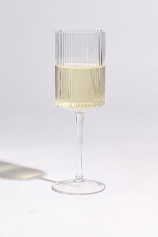 Ribbed Wine Glass