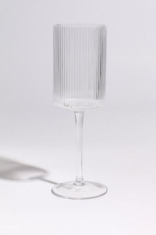 Ribbed Wine Glass