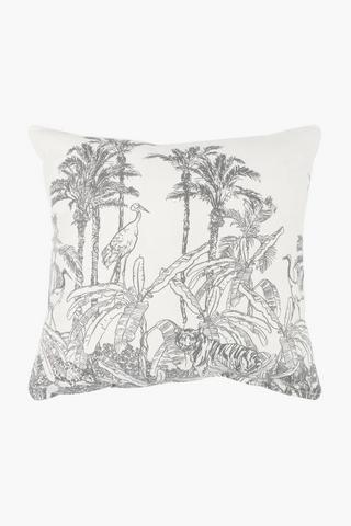 Printed Toile Scatter Cushion Cover, 50x50cm