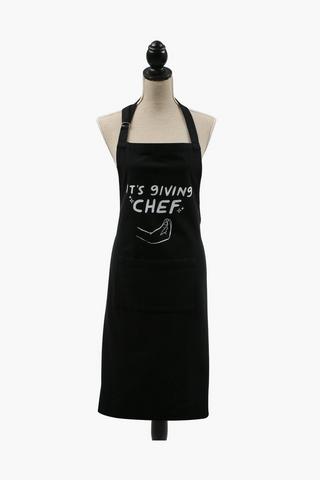 Script Cotton Apron