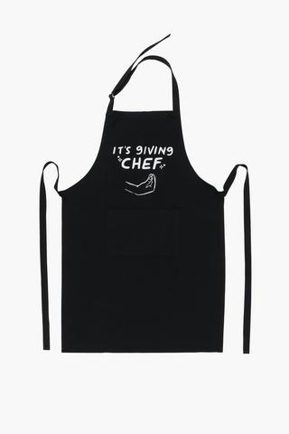 Script Cotton Apron