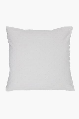 Textured Plain Cotton Scatter Cushion, 60x60cm