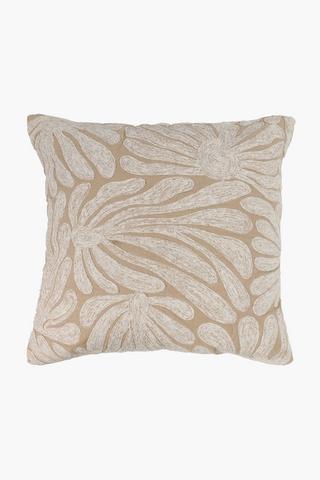 Embroidered Glenda Scatter Cushion, 50x50cm