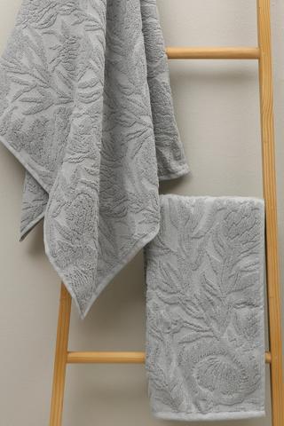 Polycotton Jacquard Protea Floral Bath Sheet, 85x150cm