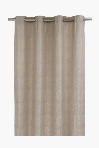 Jacquard Chevron Eyelet Curtain, 140x225cm