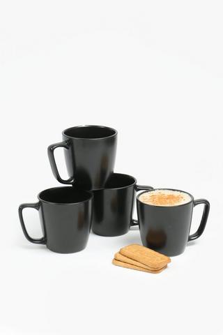 4 Pack Stoneware Mugs