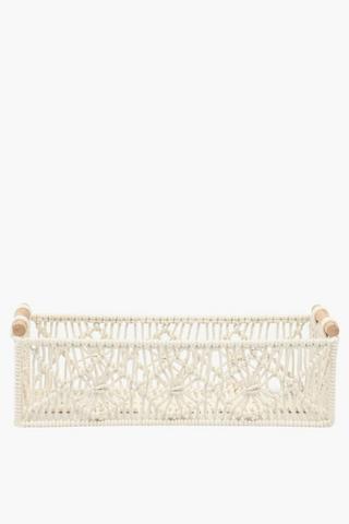 Macrame Utility Storage Large, 35x17x12cm