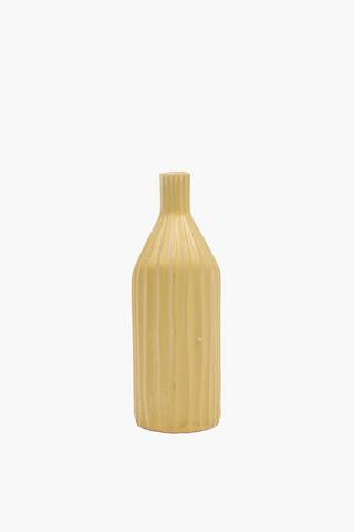 Payton Ribbed Bottle Vase, 10x28cm
