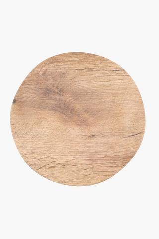 Wood And Melamine Dinner Plate