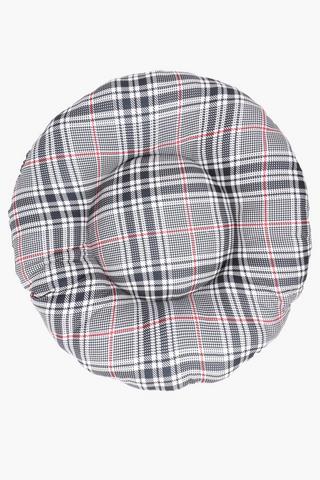 Round Gingham Pet Bed Large, 90cm