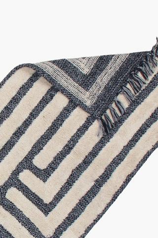 Jacquard Mingle Grid Rug, 70x140cm