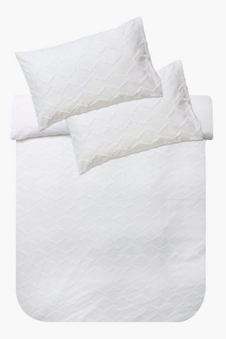 Tufted Trellis Duvet Cover Set