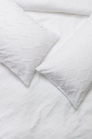 Tufted Trellis Duvet Cover Set