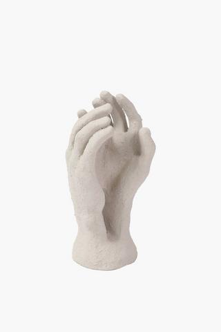 Textured Close Palm Statue, 12x25cm