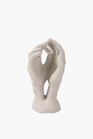 Textured Close Palm Statue, 12x25cm
