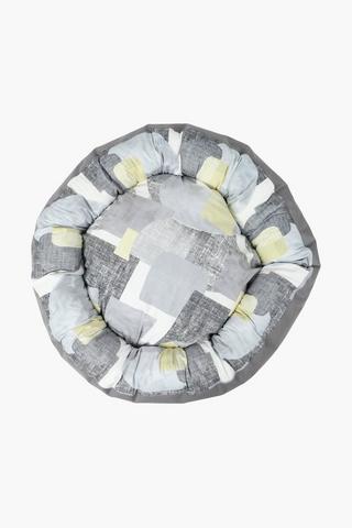 Printed Barnette Round Pet Bed Large, 85cm