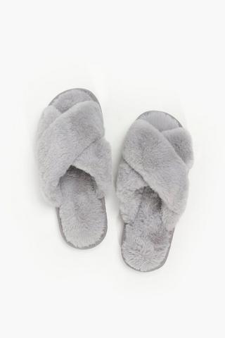 Faux Fur Slippers 5-6