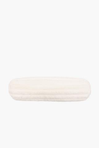 Classic Faux Fur Ribbed Bolster