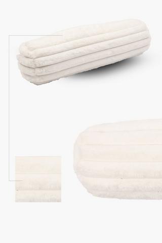 Classic Faux Fur Ribbed Bolster