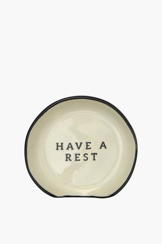 Ceramic Script Spoon Rest