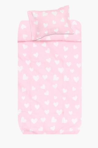 Polycotton Taylor Heart Reversible Duvet Cover Set