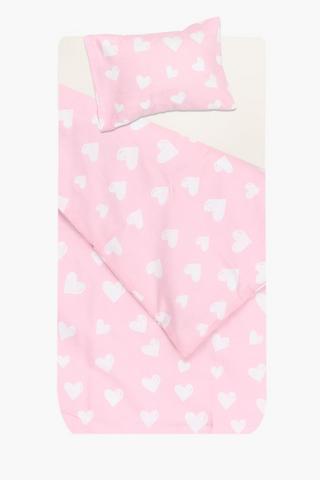 Polycotton Taylor Heart Reversible Duvet Cover Set