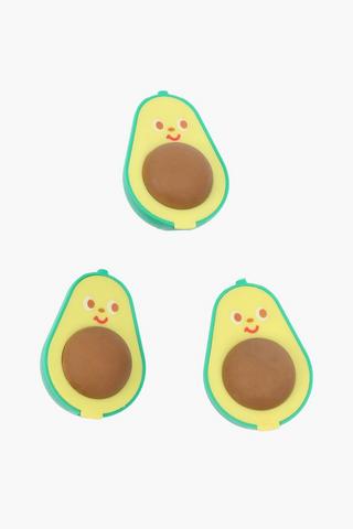 3 Pack Avocado Erasers