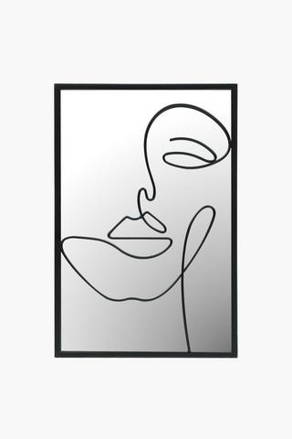 Linear Portrait Mirror, 26x38cm