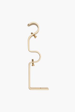 2 Pack Brushed Metal Double Bracket, 25mm