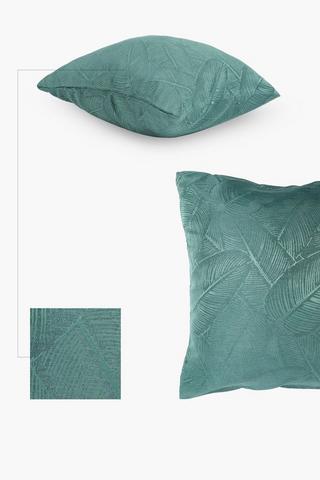 Jacquard Leaf Scatter Cushion Cover, 40x40cm